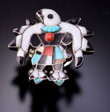 Size 9 Vintage Zuni Eagle Dancer Ring by Charles & Mary Ann Poncho 3E10B