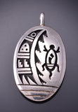 Silver Hopi Handmade Turtle Design Pendant 3G05A