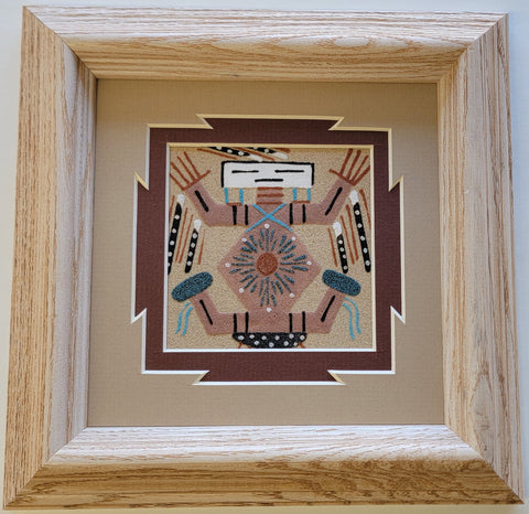 Navajo Sand Painting by Deborah Foster 7x7 - 4D10Q