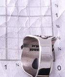 Size 9 Silver Navajo Handstamped Concho Ring by Derrick Gordon 4C31J