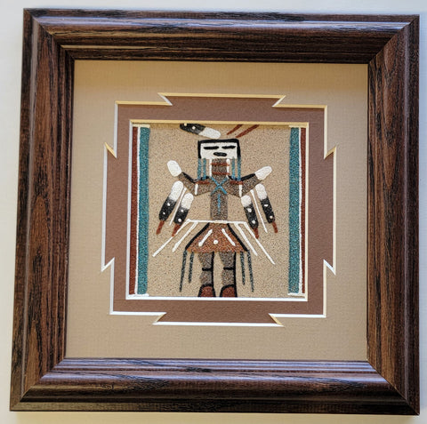 Navajo Sand Painting by Glen Nez 7x7 - 4D10S