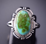 Size 6 Silver & Golden Hills Turquoise Navajo Ring by Vivian Chee 4B21N