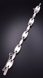 Silver & Turquoise Multistone Navajo Inlay Link Bracelet by Valerie Yazzie 3F10J