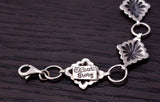 Sterling Silver Concho Belt Link Bracelet by Terry Charlie 3M05C