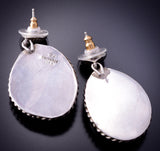 Vintage Silver & Turquoise Navajo Dangle Earrings by FB 4A19N