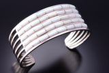 Silver & Opal Zuni Inlay Open Bracelet Cuff by Anson Wallace 3F19F
