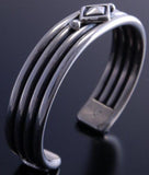 ZBM  All Silver Diamond Bracelet by Erick Begay- NJ20F