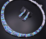 Inlay Collar Necklace with Earrings by Evangline David 2K25G