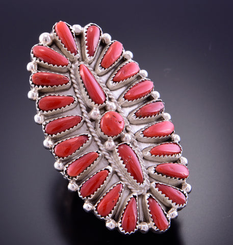 Size 8-1/2 Coral Petit Point Ring by Donovan Wilson 2L16H