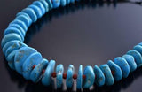 14" Sleeping Beauty Turquoise & Coral Navajo Necklace 9A02Y