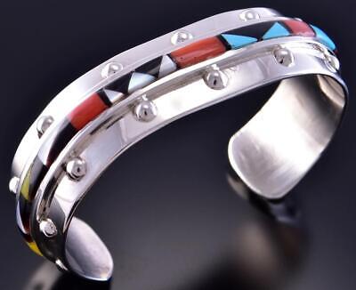 Zuni inlay Bracelet by Sheryl Edaakie 2K13G – N8tiveArts- Erick Begay