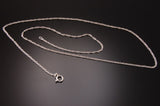 18 INCH STERLING SILVER 1.35 MM ROPE CHAIN WITH SPRING RING CLASP          TO51Y