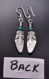 Ray Tracey Small Feather Earrings with Turquoise - 1J10W