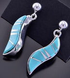 Turquoise Inlay Earrings by Aldora Henry 2K21Q