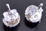 Silver Multistone Zuni Inlay Sunface Post Earrings by Devoria Bowakaty 2A25J