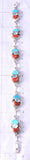 Silver & Turquoise w/ Coral Zuni Snake Link Bracelet Effie C. 6D27F