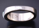 Size 5 Silver & Opal Navajo Inlay Ring by Elaine Sherman 5L07P