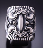 Size 11-1/2 Silver Navajo Handmade Ring by Derrick Gordon 4A04Y