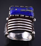 Vintage Size 5 Silver & Lapis Navajo Ring by Leroy Thomas 5K10O
