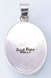 Silver & Turquoise Multistone Navajo Inlay Kokopelli Pendant by Erick Begay 3H20L