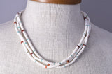21" Three Strand Santo Domingo Kewa Mulitstone Necklace by Randy Garcia - 5H25O
