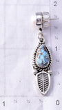 Silver & Golden Hills Turquoise Fresh Pearl Navajo Earrings by Erick Begay 6F27H