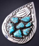 Vintage Silver & Turquoise Navajo Waterdrop Pendant 6A03M