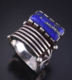 Vintage Size 5 Silver & Lapis Navajo Ring by Leroy Thomas 5K10O