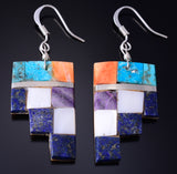 Multistone Santo Domingo Pueblo (Kewa) Earrings Raymond & Phyllis Rosetta 5G22X