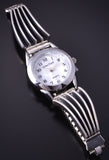 Silver Navajo Handmade Flowing River Watch by James Bahe 4F25M