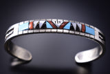 Zuni Multistone Traditional Inlay Bracelet by Phylis Beyuka 6K28S
