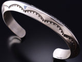Vintage Silver Navajo Handstamped Bracelet 5L10Y