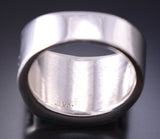 Vintage Size 11-1/2 Silver & Turquoise Navajo Inlay Kokpelli Men's Ring 6E14L