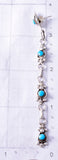 Silver & Turquoise Zuni Handmade Duster Earrings by Verdi Booqua 5G22N