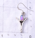 Silver & Fire Opal Her Victory Navajo Earrings by Rosie Chee 6D22Q