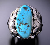 Size 10-3/4 Large Turquoise Men's Ring by Darrel Morgan 3E18E
