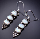 Silver & Opal Navajo Inlay Stacked Earrings by Gary Shorty 6D09F
