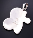 Silver Hopi Handmade Butterfly Pendant by Gerald Lomaventema 5H25V