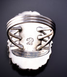 Size 8 Navajo Shadowbox Sonoran Gold Turquoise Ring by Genevieve Francisco 6K27R