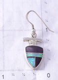 Vintage Silver & Sugilite w/ Opal Navajo Inlay Earrings by Sheila Tso 6E14Z