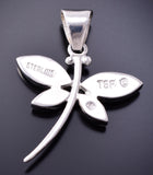 Silver & Opal Navajo Inlay Dragonfly Pendant by TSF 3L08D