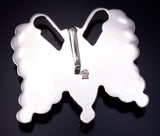 Silver & Turquoise Navajo Butterfly Pendant by Emerson Degarito 5J18W