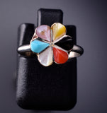 Size 3-3/4 Multistone Zuni Flower Ring by Raymond Bobelu 6K22R