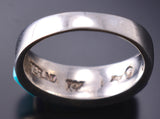 Size 6-1/2 Lapis and Turquoise Inlay Navajo Ring by Evangeline David 6K26X