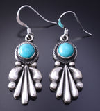 Silver & Turquoise Navajo Earrings by Verley Betone 3J16E