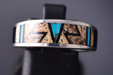 Size 7-1/4 Contemporary Picture Jasper Navajo Inlay Ring by Allen Tolino 6K26O