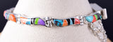 Silver & Turquoise Multistone Navajo Inlay Link Bracelet by Rose Ann Long 5L20U