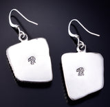 Silver & Turquoise Navajo Handmade Earrings by Arlene Lewis 5G16K