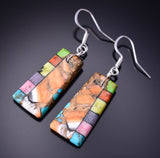 Spiny Oyster Shell Santo Domingo Handmade Earrings by Mary Louise Tafoya 3G07Y