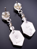 Silver & Turquoise Multistone Zuni Inlay Sunface Earrings by Ola Eriacho 6D09J
